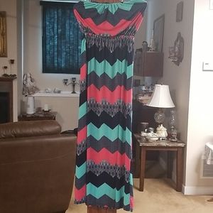 Strapless maxi dress